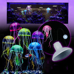 Simulation d'aménagement paysager d'aquarium Méduse fluorescente transparente