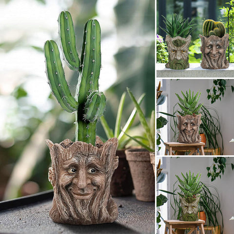 Vase en résine de jardin