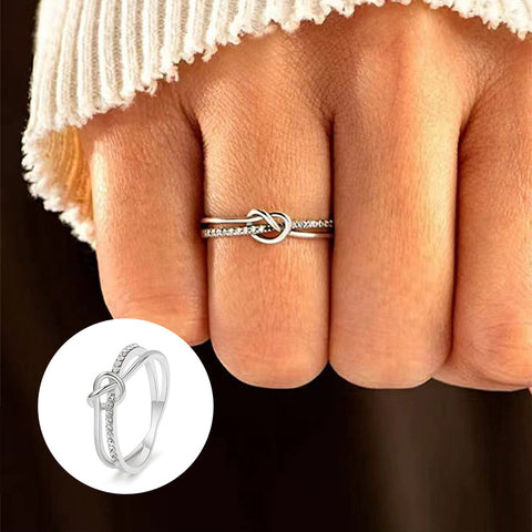 Bague à double anneau mère et fille