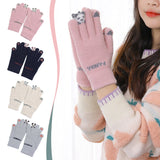 Gants à Écran Tactile Doublés de Laine Épaisse et Chaude