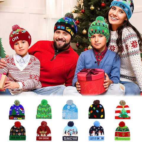 Bonnets LED de Noël