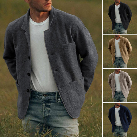 Veste Décontractée de Couleur Unie