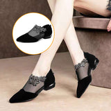 CHAUSSURES À TALON CREUX ET PIERRE DE STRASS