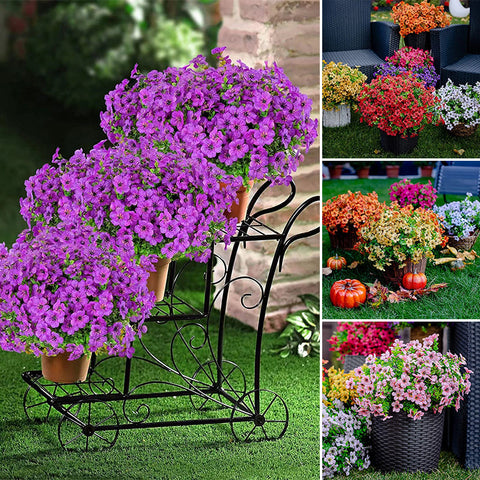 Fleurs de simulation violettes