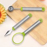 Ensemble de trois pièces pour creuser des fruits