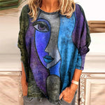 T-shirt à Imprimé Visage