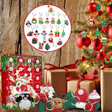 Porte-clés de Noël Boîte Aveugle de Compte à Rebours de 24 Jours