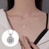 Collier à pendentif tournesol en moissanite