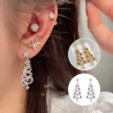 Boucles d'oreilles arbre de Noël brillant
