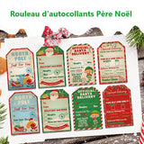Rouleau d'autocollants Père Noël