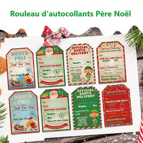 Rouleau d'autocollants Père Noël