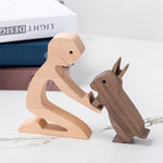 Amoureux des animaux - Ornements de table en bois sculpté