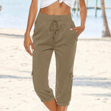 Pantalon Cargo à Cordon de Serrage pour Femmes