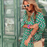 Robe de plage à manches bouffantes