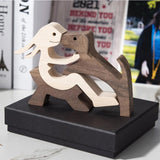 Amoureux des animaux - Ornements de table en bois sculpté