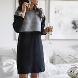 Robe à manches longues et panneaux