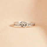 Bague à double anneau mère et fille