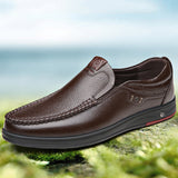 Mocassins à enfiler décontractés à semelle intérieure souple pour hommes