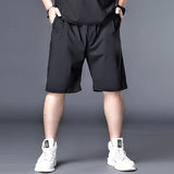Short de sport en soie glacée grande taille pour hommes