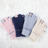 Gants à Écran Tactile Doublés de Laine Épaisse et Chaude