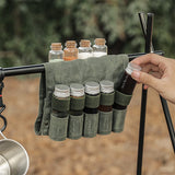 Sac de rangement pour bouteilles d'épices de camping