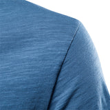 Tee-shirt col V uni en coton flammé