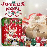 Porte-clés de Noël Boîte Aveugle de Compte à Rebours de 24 Jours