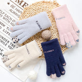 Gants à Écran Tactile Doublés de Laine Épaisse et Chaude
