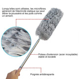 Plumeau en fibre rétractable en acier inoxydable