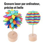🎁 Jouet de Soulagement du Stress en Bois Lollipop