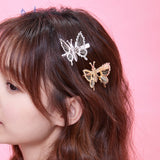 pince à cheveux papillon en mouvement