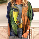T-shirt à Imprimé Visage