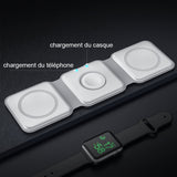 Chargeur de voyage sans fil 3 en 1