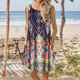 Robe débardeur imprimée sans manches