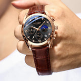 Montre à quartz lumineuse étanche pour homme