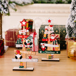 Ornement de Noël bonhomme de neige vieil homme en bois