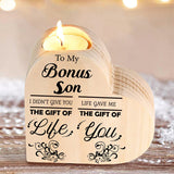 Bougeoir Coeur en Bois