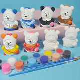 Ours/lion blanc peint à la main