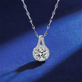 Collier à pendentif tournesol en moissanite