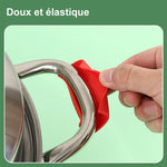 Couvercle de Poignée de Pot Anti-brûlure en Silicone