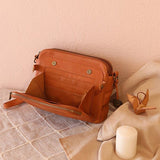 Sac à bandoulière en cuir à trois couches