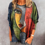 T-shirt à Imprimé Visage