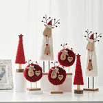 Décorations d'arbre de Noël en feutre de bois de renne et d'élan