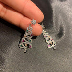 Boucles d'oreilles arbre de Noël brillant