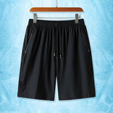 Short de sport en soie glacée grande taille pour hommes