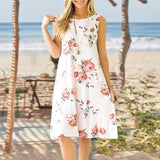 Robe débardeur imprimée sans manches