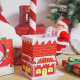 🎅Jouets musicaux électriques pour le Père Noël grimpant à la cheminée🎄