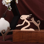 Amoureux des animaux - Ornements de table en bois sculpté