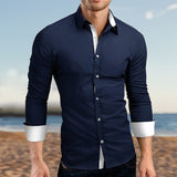 Chemises à manches longues coupe slim homme