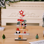 Ornement de Noël bonhomme de neige vieil homme en bois